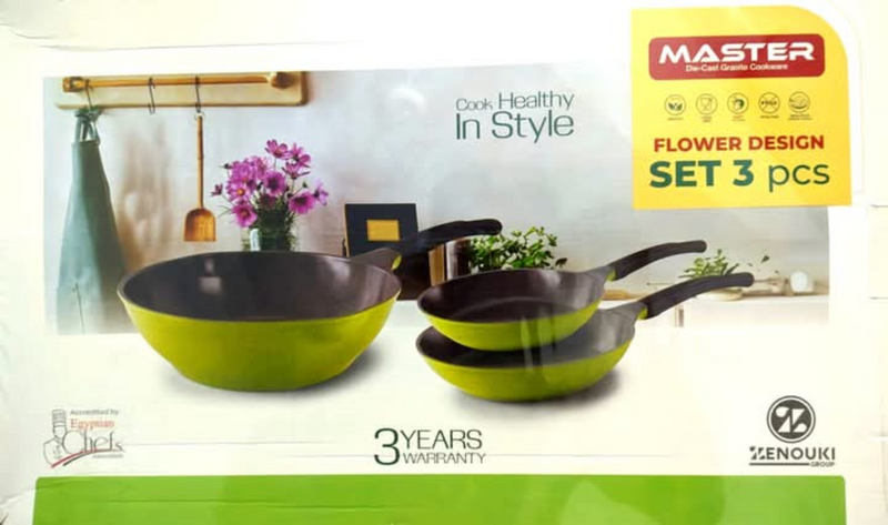 طقم مقلايه جرانيت 3 قطع